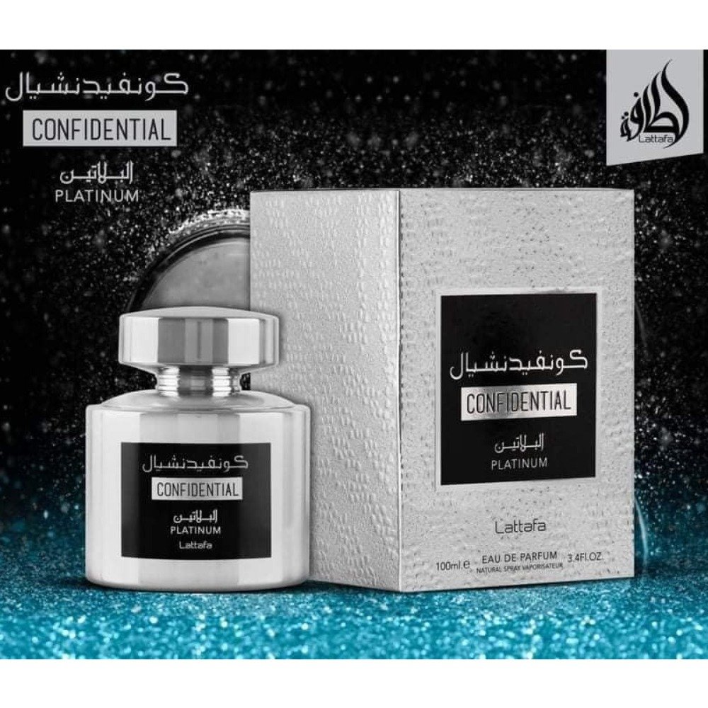 Lattafa Confidential Platinum 100ml Edp for Men